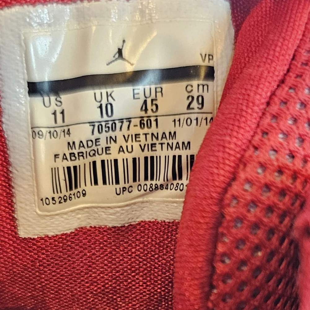 Nike Air Jordan Imminent Red Athletic Shoes Sneakers 705077-601 Size 11